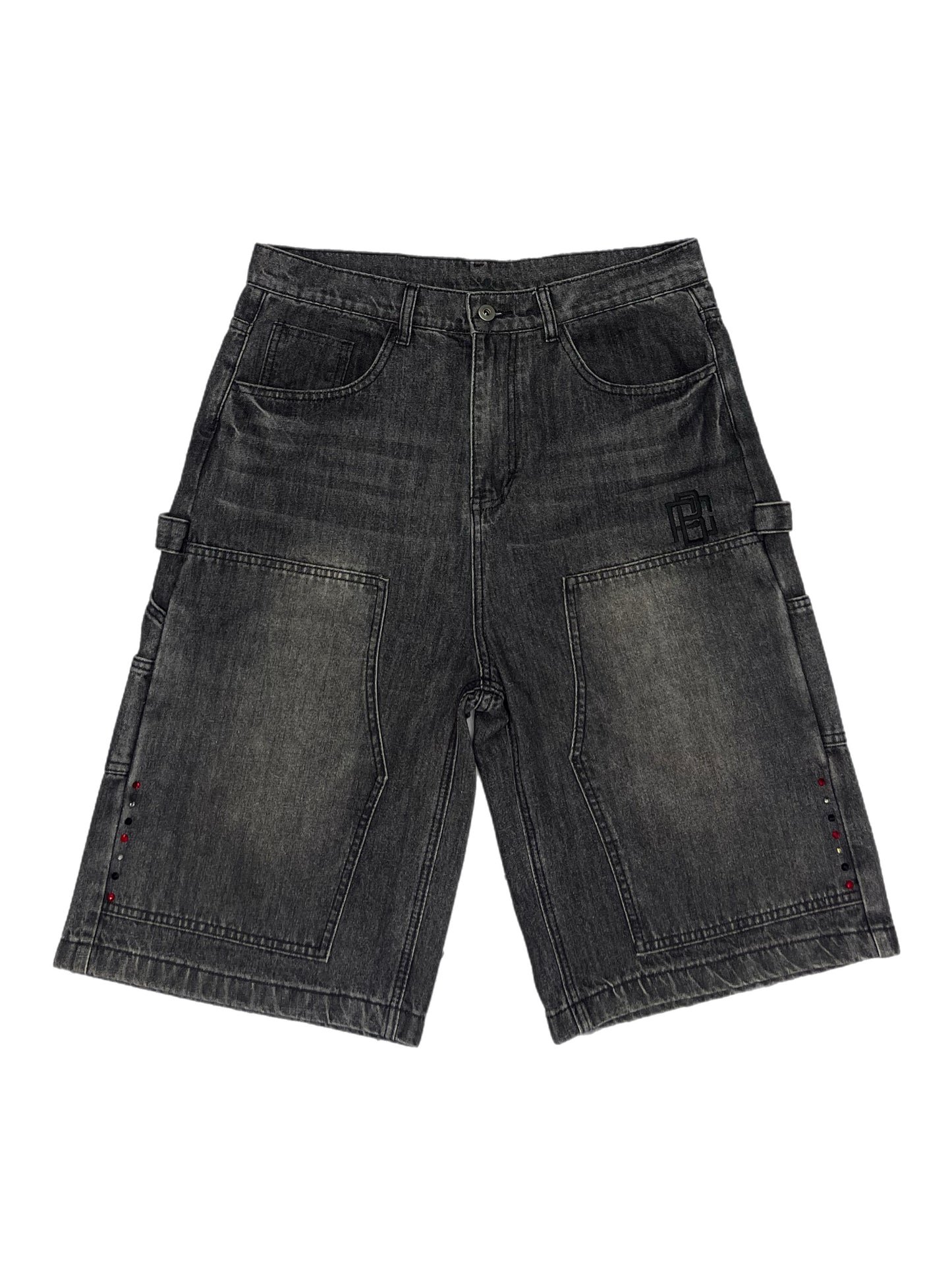 Black Wash Denim Jorts