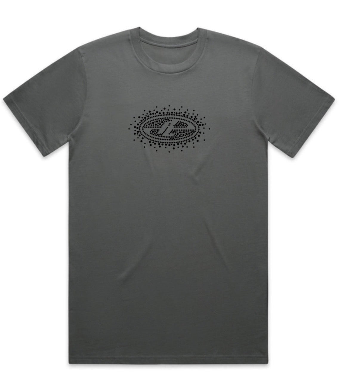 Grey Rhinestone Tee