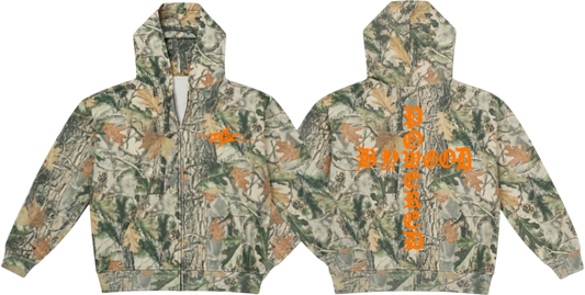CAMO CROSS 3D PBG ZIP HOODIE