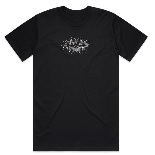 Black Rhinestone Tee
