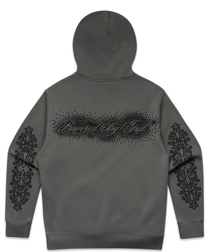 Grey Rhinestone Hoodie
